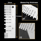 2 Pcs Stainless Steel Thickness Gauges Wire Gauge Measuring Tool | - Image 3