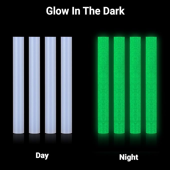 72 Pack 0.43x4 Glow in the Dark Glue Sticks, Hot Melt Glue Sticks Crafting DIY - Image 3