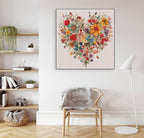 Valentine's Day Stamping Cross Stitch Kit, Flowers Counting Cross Stitch Kit - Image 3