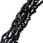 LAIDANLA Black Obsidian 400pcs Natural Chip Stone Beads 5-8mm Healing Crystal - Image 2
