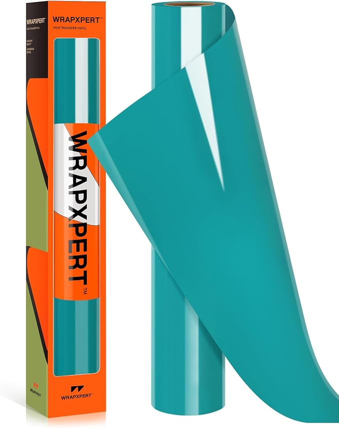 WRAPXPERT Aqua Heat Transfer Vinyl Roll, Heat Press Vinyl by WRAPXPERT