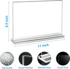 EHWINE Acrylic Sign Holder 8.5 x 11, 10 Pack Horizontal Double-Sided Stand | - Image 3