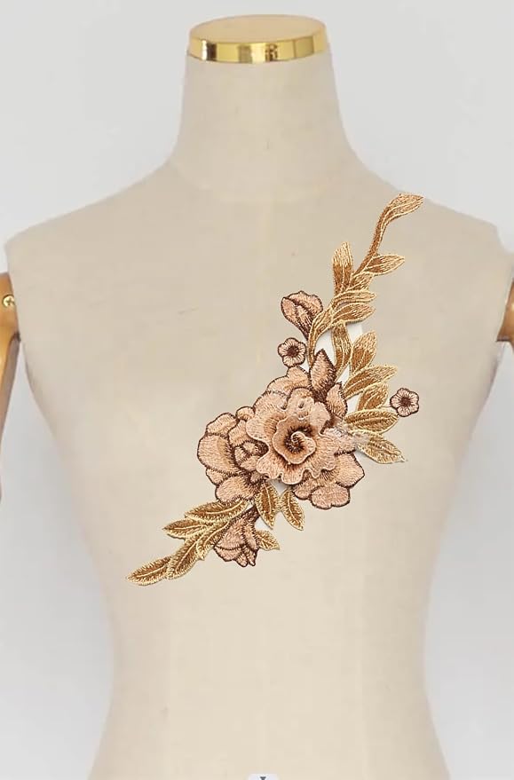 Vintage Rose Sew Lace Flower Embroidery Patches, - Image 3