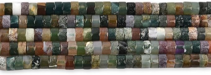150pcs 4x2mm Natural Indian Agate Heishi Disc Rondelle Spacer Semi Precious - Image 2