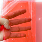 HYANG Tomato Transparent PVC Super Clear Holographic Vinyl Faux Leather Sheets - Image 2