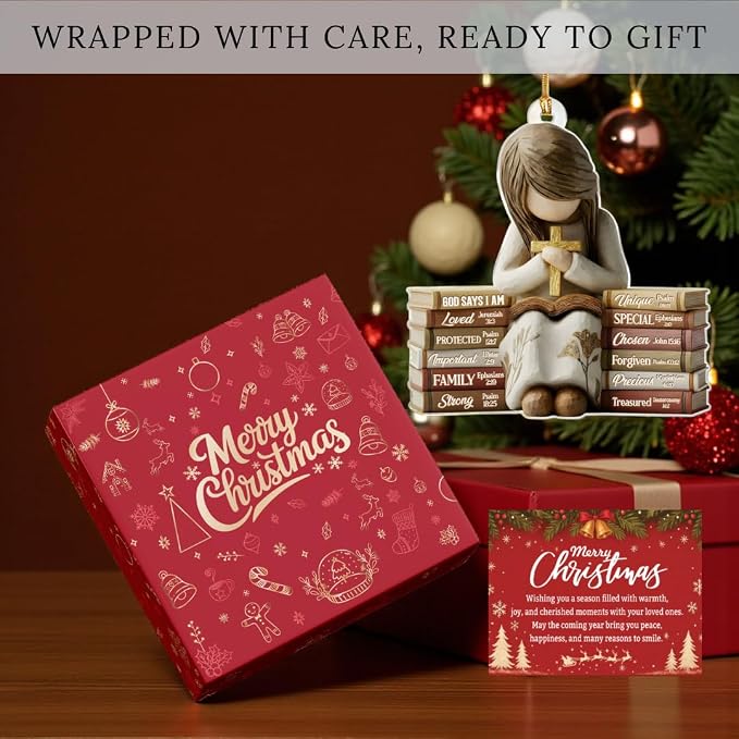 Christmas in July Decorations, God Says I Am Christian Christmas Ornament 2026 - Image 3