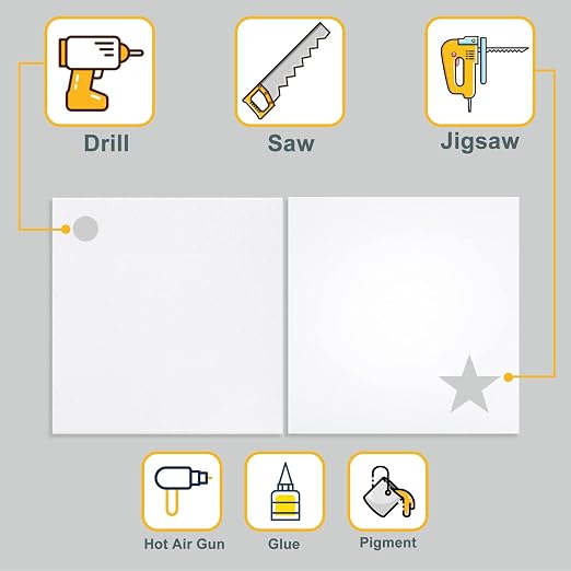 Plastic Sheet 8" x 12" x 0.06", Abs Plastic Sheets 6 Pack - Image 7