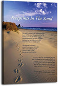 Zapeeitt Footprints in the Sand Wall Art Decor, Canvas Prints, Inspirational by Unknown