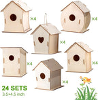 24 Sets DIY Wood Birdhouse Bulk - Image 2