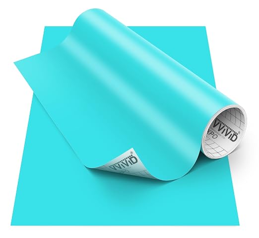 VViViD DECO65 Matte Pastel Geyser Blue Permanent Adhesive Craft Vinyl by VVIVIDVINYL