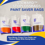 8 Reusable Paint Storage Bags 1L Leftover Paint Containers, Funnel and Clip | - Image 9