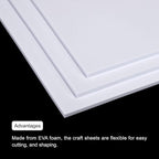 MECCANIXITY EVA Foam Sheets White 9.8 Inch x 9.8 Inch 5mm Thick Crafts Foam - Image 4