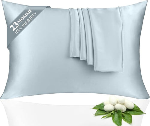100% Silk Pillowcase 2 Pack for Hair and Skin, Both Sides 23 Momme Grade 6A+ by Unknown