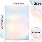 Clabby 36 Sheets Holographic Sticker Paper A4 Vinyl Holographic Laminate Sheets - Image 2