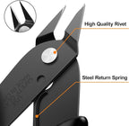 Small Wire Cutters with Spring 2-Pack Diagonal Flush Cutters 5" Black | - Image 3