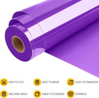 VinylRus Heat Transfer Vinyl-12” x 35FT Purple Iron on Vinyl Roll - Image 4