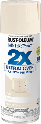 Rust-Oleum Painter's Touch 2X Ultra Cover Spray Paint, Gloss Ivory | Indoor and by Rust-Oleum