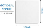 GOTIDEAL Canvases for Painting, 12x12 inch of 12, Professional Primed White - Image 2