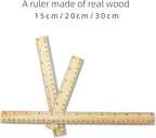 3 Pack Wooden Ruler Wood Ruler Measuring Tool | Wood Ruler - Image 8