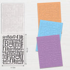 3-D Textured Impressions Background Embossing Folder, Happy Birthday Words - Image 2