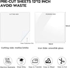 Dysania White Heat Transfer Vinyl, 10 Pack 12 x 12in White HTV Vinyl | Iron on - Image 2