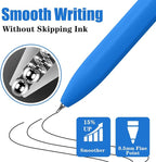 Piochoo Pens, 8 Pack Black Ink Gel Pens Ballpoint Smooth Writing Pens - Image 6