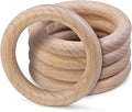 FoDau770 5pcs Natural Beech Wooden Rings, Unfinished Solid Wood Rings Heavy by FoDau770