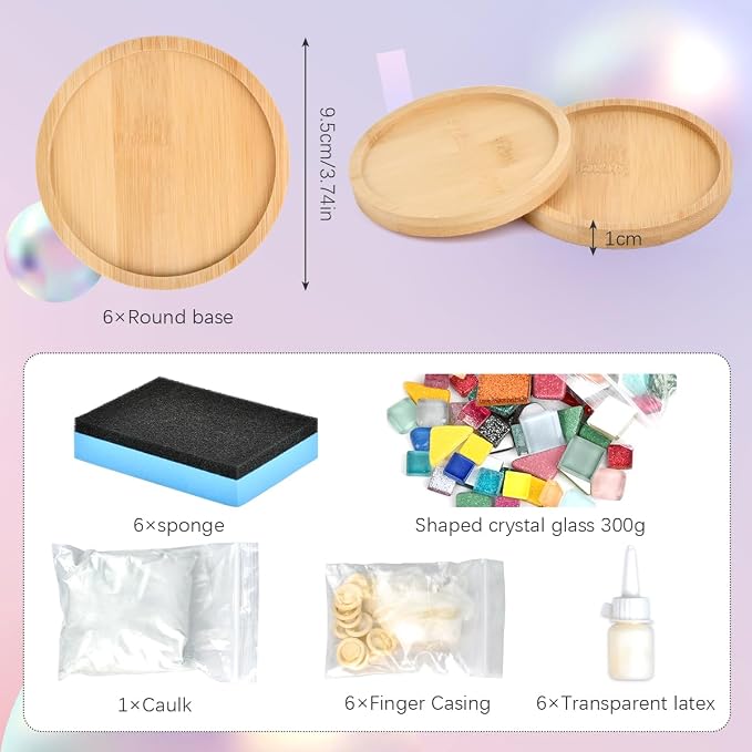 FOCCTS 6 Sets DIY Mosaic Coaster Kit - Image 2