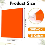 Geetery 15 Pcs Colored Acrylic Sheets, Plastic Boards - Image 2