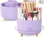 SKYDUE 2 Pack Pen Holder, 360 Degree Rotating Pencil Holder by SKYDUE