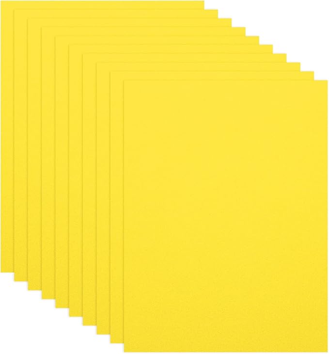 PATIKIL 10Pcs Yellow EVA Foam Sheets, 15.7 x 11.8 Inches 1mm Thick Foam Sheets by PATIKIL