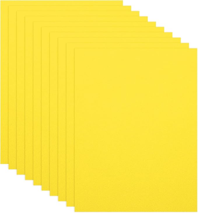 PATIKIL 10 Pcs Yellow EVA Foam Sheets, 12 x 8 Inches Foam Sheets by PATIKIL