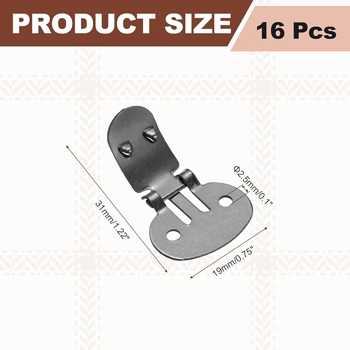Stainless Steel Flat Blank Shoe Clips, Flat Blank Shoe Clips Bulk Supplies - Image 2