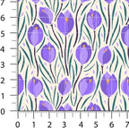 Patchwork Fabric Panel 100x155 cm, 100% Cotton Satin, 6 Coordinated Floral & - Image 8