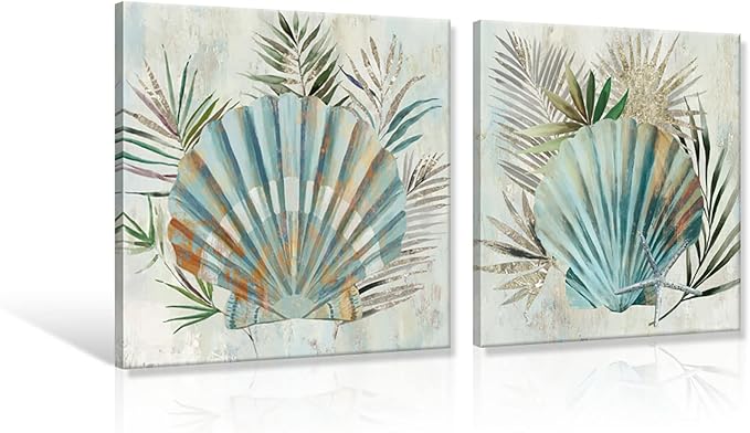 JAPO ART Turquoise Shell Pictures Modern Seashell - Image 2