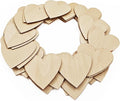 50PCS Wooden Heart, Made of Basswood, 4 Inch Unprocessed Wood Pieces, Natural by Prainetooy