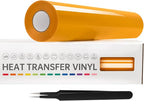 VinylRus Heat Transfer Vinyl-12” x 20ft Dark Yellow Iron on Vinyl Roll by VinylRus