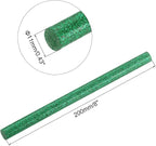 uxcell Mini Hot Glue Sticks for Glue Gun 11mm x 200mm Glitter Green 12pcs - Image 2