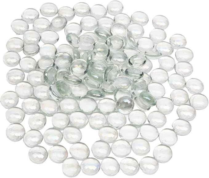 0.5 lb Clear Glass Beads for Vases, Glass Pebbles by Unknown