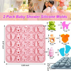 2 Pack Baby Shower Molds Silicone, 35 Cavity Baby Feet Molds - Image 2