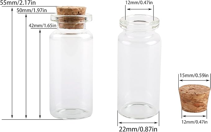 MaxMau 25pcs Small Glass Bottles - Image 5