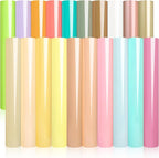 WRAPXPERT Pastel HTV 20 Packs Heat Transfer Vinyl Bundle, Boho Color Iron on by WRAPXPERT