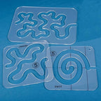 Henmany Free Motion Quilting Templates: Acrylic Quilting Ruler Set Beginner | - Image 5