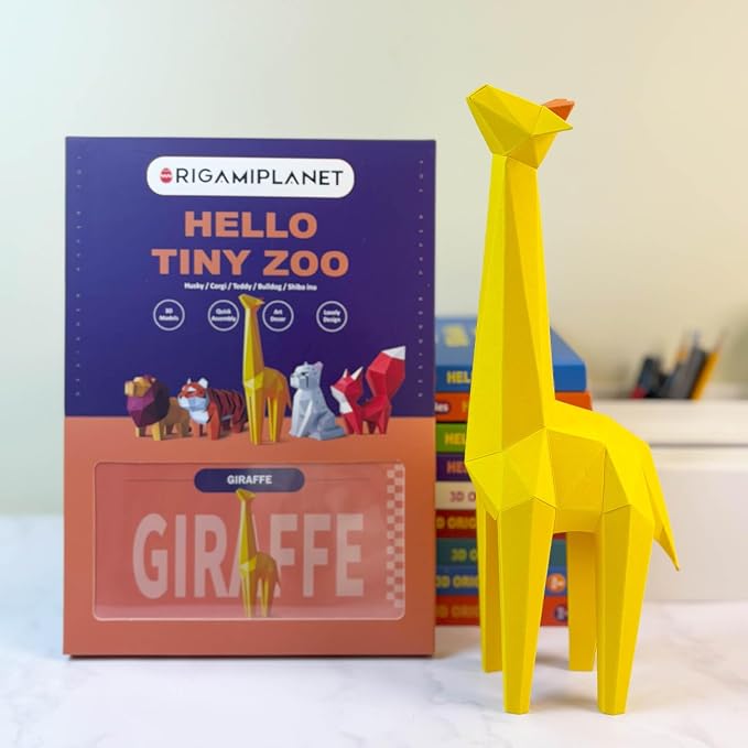Giraffe 3D Origami Paper Craft Kit, Creative Handmade Paper Sculpture Art - Image 6