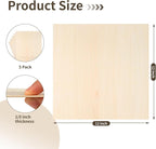 Balsa Wood, Plywood Sheet, Unfinished Basswood Blanks, 12×12×1/8 in, Paint; - Image 2