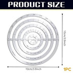 ORIGACH Stainless Steel Concentric Round Ruler Metal Circle and Curve Drafting - Image 2