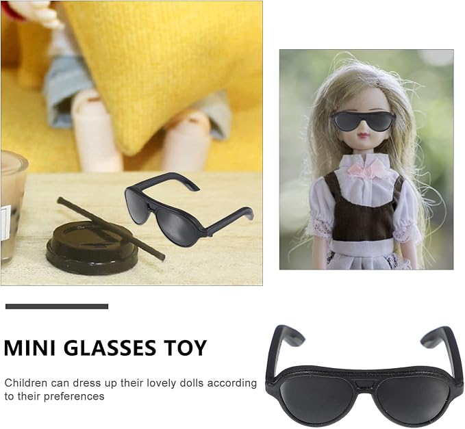 TOYANDONA 80pcs Doll Sunglasses, Miniature Sunglasses Mini Doll Costume - Image 4