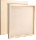 FSWCCK 2 Pack 14 x 14 inch Wood Panel Boards, Unfinished Wood Canvas Panels by FSWCCK