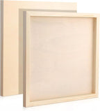 FSWCCK 2 Pack 14 x 14 inch Wood Panel Boards, Unfinished Wood Canvas Panels by FSWCCK