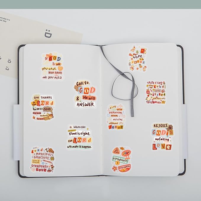 50 PCS Bible Verse Stickers for Scrapbooking Journaling Junk Journal Scrapbook - Image 4